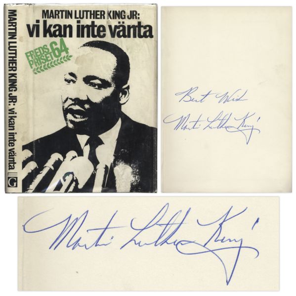 Martin Luther King, Jr. Signed ''Why We Can't Wait'' Dutch Edition -- Powerful and Eloquent Signed Book by King