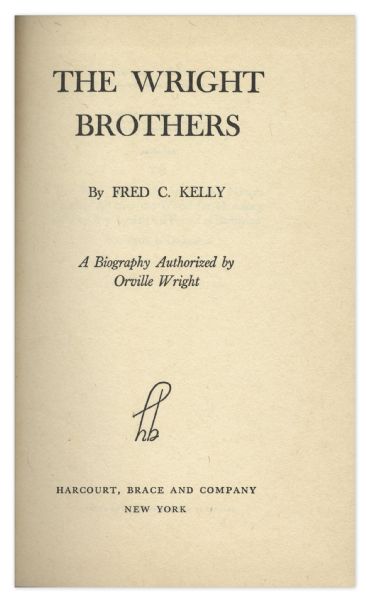 Orville Wright Signed First Edition of ''The Wright Brothers''