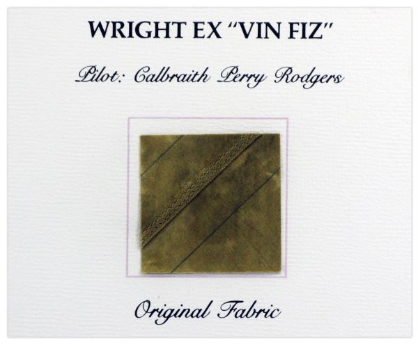 Fabric From the Wright Brothers ''Vin Fiz'', the First Airplane to Cross the United States