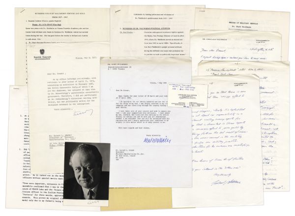 Kurt Waldheim Archive Regarding His Activities During WWII -- ''...I did not participate at Dr. Schuschnigg's historical meeting with Hitler...''