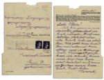 Concentration Camp Victim at Ravensbrueck Writes to His Parents -- ...How are you? Same old, same old here and everything in order. I wish Merry Christmas and send you kisses...
