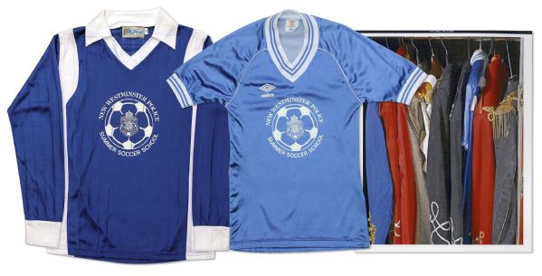 Michael Jackson Owned Soccer Jerseys -- Two Jerseys Obtained While Jackson Visited New Westminster, British Columbia While he Performed in The Famous Victory Tour in 1984