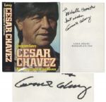 Cesar Chavez Rare Signed Autobiography of La Causa -- Near Fine