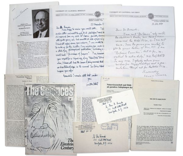 Extraordinary Collection of 50+ Signed Letters & Documents by Leading Scientists of the 20th Century -- Includes 35 Nobel Prize Winners