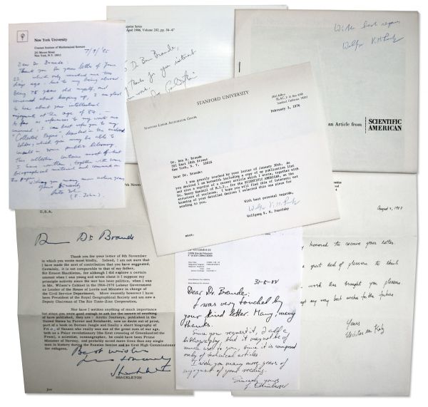 Extraordinary Collection of 50+ Signed Letters & Documents by Leading Scientists of the 20th Century -- Includes 35 Nobel Prize Winners