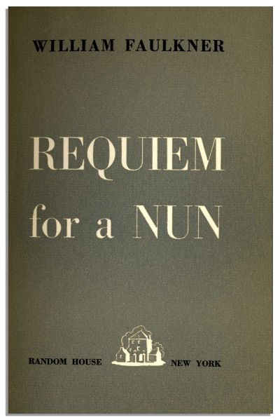 Nice, Clean William Faulkner Signature in His Novel ''Requiem for a Nun''