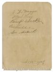 1938 Joe DiMaggio Signature -- Five Other Yankees From Championship Season Also Sign