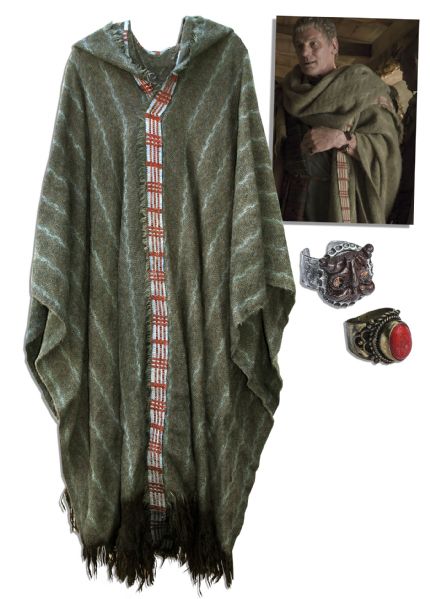 Jeffrey Thomas Screen-Worn Custom Cloak & Rings From the ''Spartacus'' TV Show Prequel, ''Gods of The Arena''