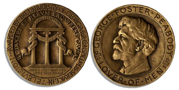Peabody Award Presented to Screenwriter James Costigan for His 1958 Teleplay, ''Little Moon of Alban'' -- Solid Bronze