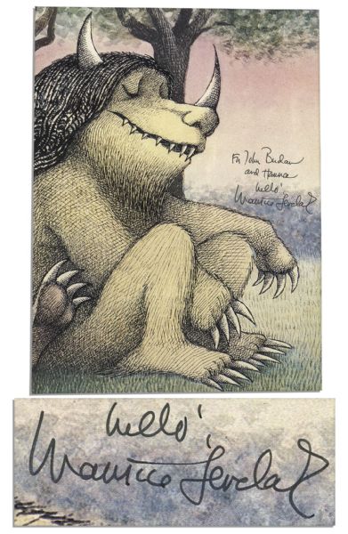 Maurice Sendak ''Where The Wild Things Are'' Signed Page