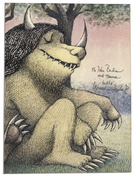 Maurice Sendak ''Where The Wild Things Are'' Signed Page