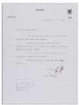 Egyptian President Anwar El Sadat Typed Letter Signed
