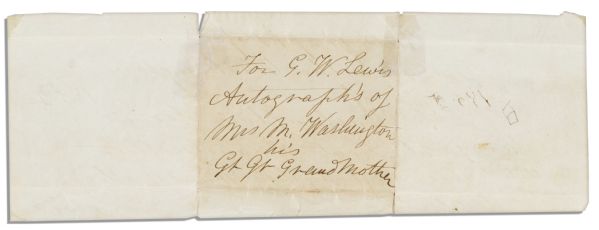 Scarce Martha Washington Signature -- With Familial Provenance