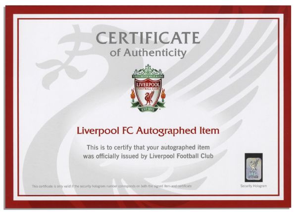 Liverpool's Steven Gerrard Match-Worn Shirt Signed by 17 Footballers