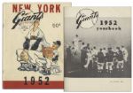 1952 New York Giants Yearbook -- Player Profiles & Detailed Account of The Little Miracle of Coogans Bluff