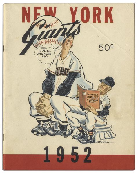 1952 New York Giants Yearbook -- Player Profiles & Detailed Account of ''The Little Miracle of Coogan's Bluff''