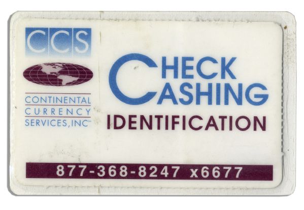 Bubba Smith Signed ''Check Cashing'' Card