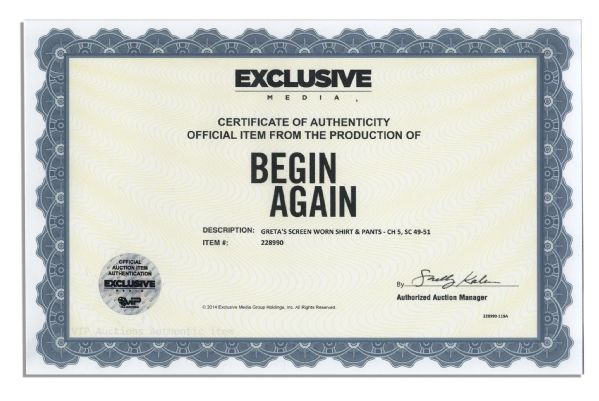 Keira Knightley Screen-Worn Wardrobe From Her Musical ''Begin Again''
