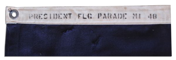 White House Flag Presidential Flag From the Truman Administration Used for Presidential Parades in 1948 -- Grand Cloth Flag in Full Color Measures 75'' x 59''