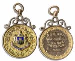 Early F.A. Challenge Cup Gold Medal -- Issued to Famed Sheffield United Footballer Ernest Needham -- From the 1923-1924 Season