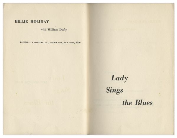 Billie Holiday Signed First Edition of Her Memoirs -- Scarce