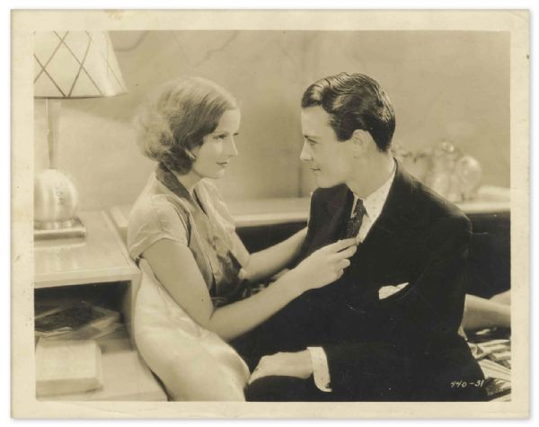 1929 Vintage Photo of Greta Garbo & Lew Ayres in ''The Kiss'' -- Silver Gelatin Publicity Image -- 8'' x 10'' -- Slight Creasing & Toning, Very Good