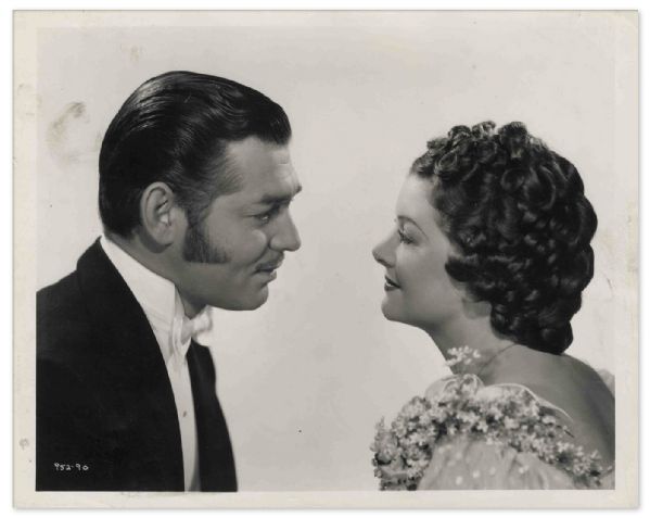 Clarence Sinclair Bull Original Publicity Photograph of Clark Gable & Myrna Loy From the 1937 Film ''Parnell'' -- 10'' x 8'' -- Very Good