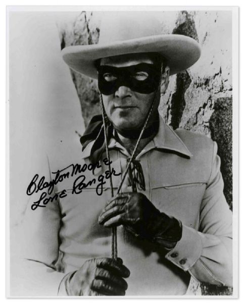 Clayton Moore 8'' x 10'' Signed Photo -- ''Clayton Moore / Lone Ranger'' -- Near Fine Condition