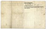 DeWitt Clinton Document Signed as New York Governor -- 1827 Military Appointment