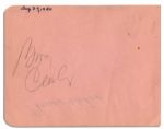 Bing Crosby & Thomas Mitchell Each Sign a Side of a 5.75'' x 4.5'' Album Page -- Crosby in Pencil, Mitchell in Pen -- Very Good