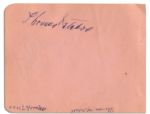 Bing Crosby & Thomas Mitchell Each Sign a Side of a 5.75'' x 4.5'' Album Page -- Crosby in Pencil, Mitchell in Pen -- Very Good