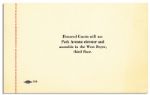 United Nations 1949 Dinner Invitation -- in New York City for the Start of the General Assembly's Fourth Session
