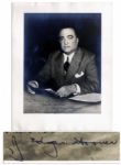 FBI Director J. Edgar Hoover Signed 9 x 11.5 Photo