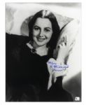 Olivia de Havilland Signed 11'' x 14'' ''Gone With The Wind'' Photo -- Fine