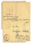 1944 Autograph Letter Signed From a Sachsenhausen Concentration Camp Prisoner -- ''...I am very thankful...''