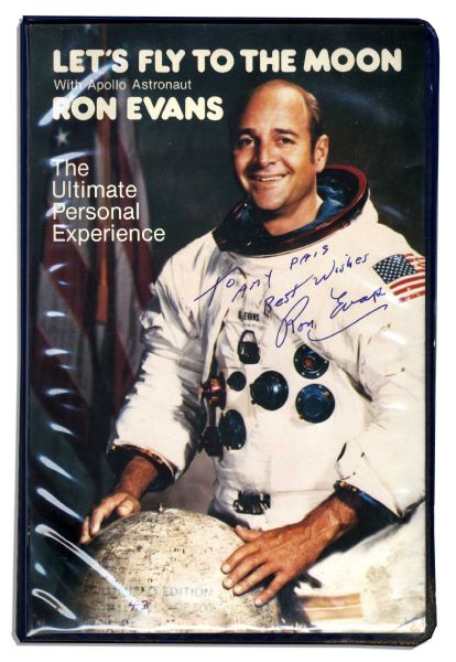 Apollo 17 Astronaut Ron Evans Signed ''Let's Fly to the Moon'' Cassette Tape Set