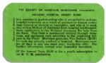 Milton Berle's Society of American Magicians Card From 1963
