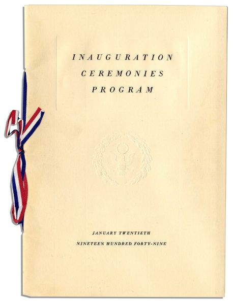 Congressional Invitation & Program for the 1949 Presidential Inauguration of Harry S. Truman