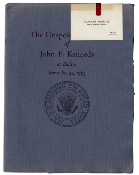 Transcript of the Address John F. Kennedy Planned to Give the Night of His Assassination