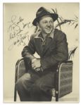 Early Mickey Rooney Signed 10'' x 13'' Photo