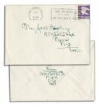 Fallen Socialite Edie Bouvier Beale Autograph Letter Signed -- With Great Eccentric Content on Her Cat -- ''...[my cat] is very fat...He likes...moist cat food...milk...Will eat bacon...''