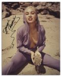 Lot of 5 Jeanne Carmen 8'' x 10'' Glossy Photos Signed -- Fine