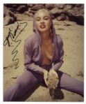 Lot of 5 Jeanne Carmen 8'' x 10'' Glossy Photos Signed -- Fine