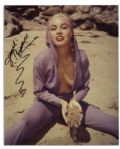 Lot of 5 Jeanne Carmen 8'' x 10'' Glossy Photos Signed -- Fine