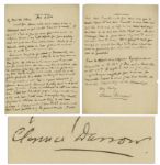 Clarence Darrow Autograph Letter Signed -- Darrow Helps a Fellow Lawyer Publish His Writings on Prohibition