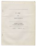 W.C. Fields Signed Contract for ''The Big Broadcast of 1938'' -- Bob Hope's Film Debut -- Lot Also Includes Script Listing Comedy Sequences & Detailed Cost Statement for Film