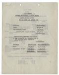 W.C. Fields Signed Contract for ''The Big Broadcast of 1938'' -- Bob Hope's Film Debut -- Lot Also Includes Script Listing Comedy Sequences & Detailed Cost Statement for Film