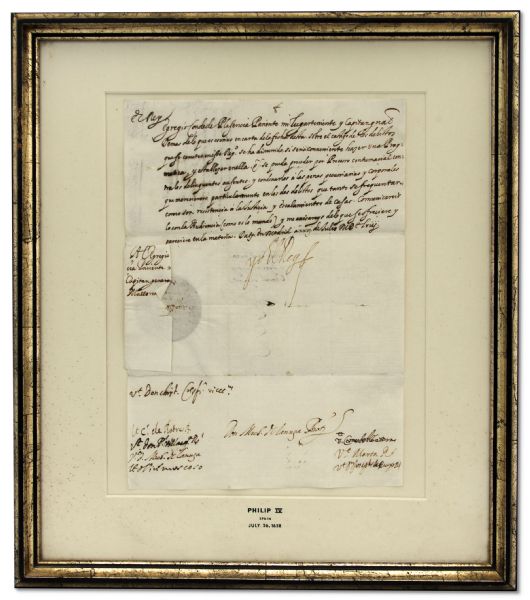 King Philip IV of Spain Signed Document From 1658