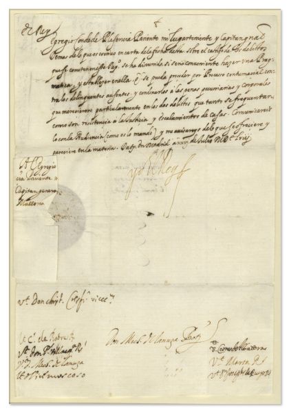 King Philip IV of Spain Signed Document From 1658