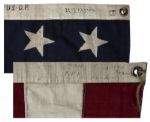 U.S. Army Flag From World War I -- Plus Lot of 25 Postcards From the War